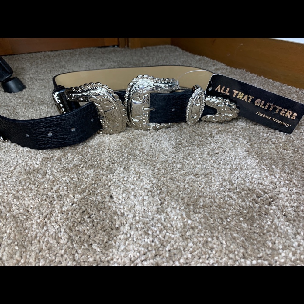 Cute western big buckle belt